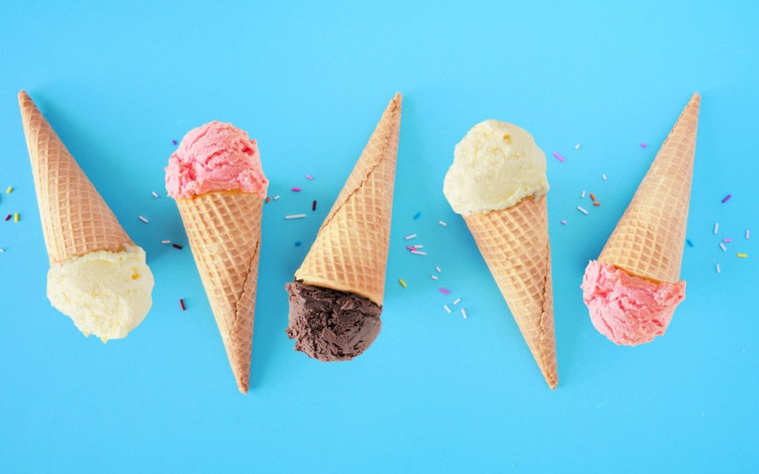 5 ice cream cones