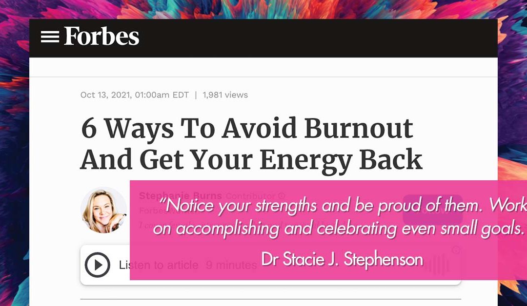 6 Ways To Avoid Burnout And Get Your Energy Back